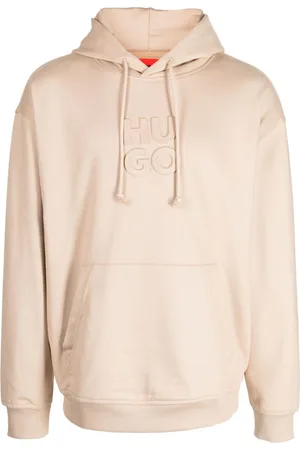 HUGO BOSS Hættetrøje med præget logo og løbesnor