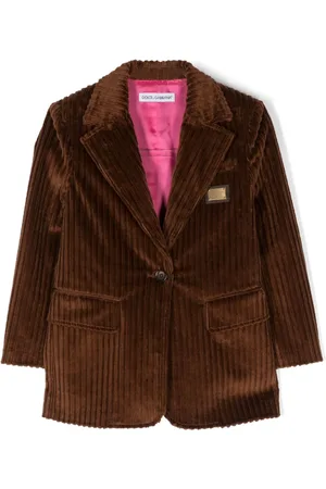 Dolce & Gabbana Fløjlsblazer med logoplade