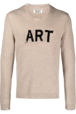 Zadig & Voltaire Intarsia-strikket trøje i rib