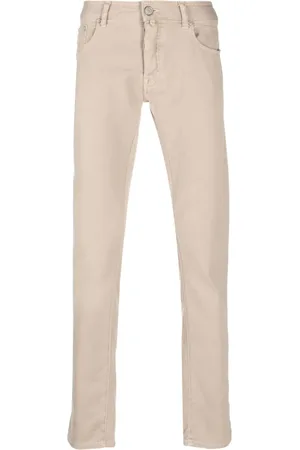 MOORER Jeans med lige ben og mellemhøj talje