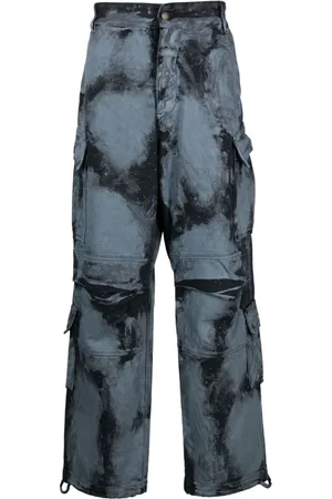 DARKPARK Jeans med lige ben og batiktryk