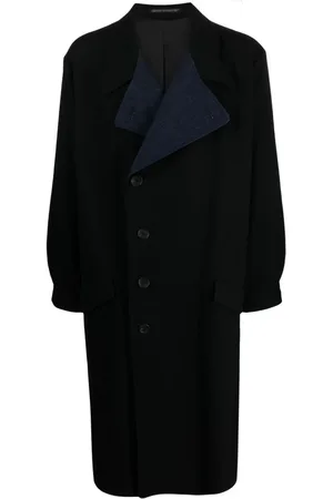 YOHJI YAMAMOTO Trenchcoat med bælte og hakrevers