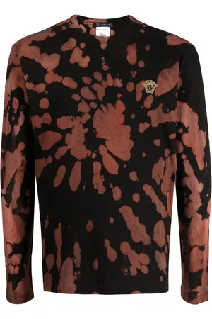 Stain Shade T-shirt med Medusa-motiv og batiktryk
