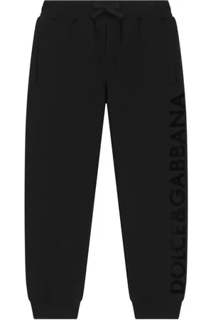 Dolce & Gabbana Joggingbukser med flock-tekstur og logo