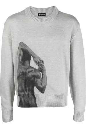 Honey Fucking Dijon Intarsia-strikket trøje