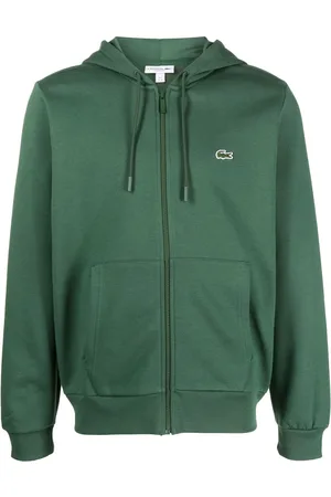 Lacoste Hættetrøje med broderet logo og lynlås