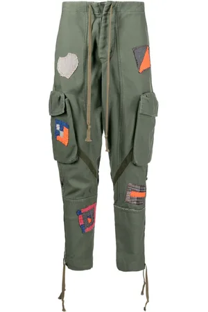 GREG LAUREN Cargo-bukser med patchwork