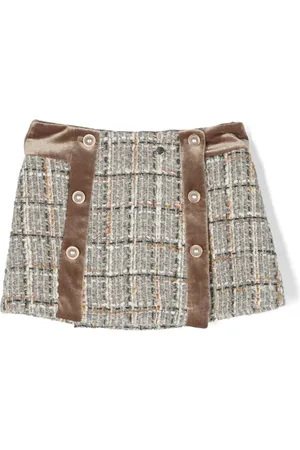 PATACHOU Ternet skjorte i tweed med paneler