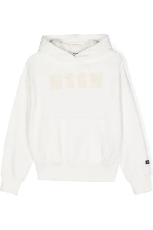 Msgm Hættetrøje med logotryk og slitageeffekt