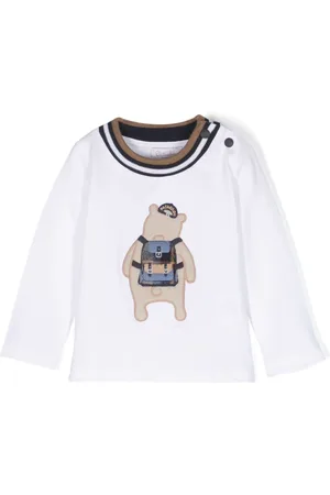 PATACHOU Langærmet T-shirt med bamse-tryk