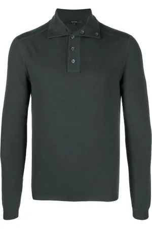 Gucci Finstrikket polo med lange ærmer