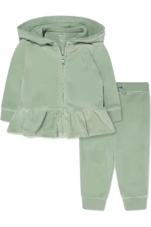 Ralph Lauren Træningsdragt i velour med peplum