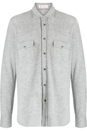 Brunello Cucinelli Cardigan i uldblanding med spread-krave