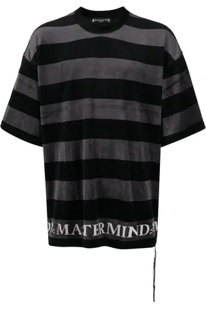 MASTERMIND T-shirt i frotté-finish med logotryk