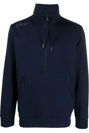 Ralph Lauren Sweatshirt med logotryk og lynlås
