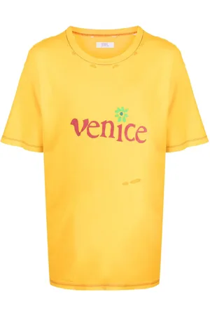 ERL T-shirt med slitageeffekt og Venice-tryk
