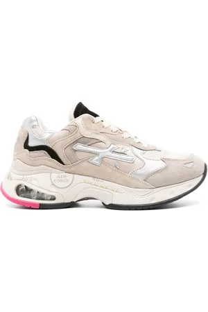 Premiata Sharky sneakers i læder med præget logo