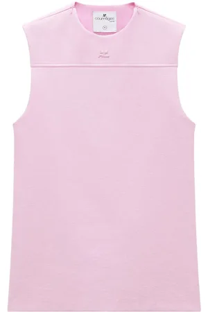 Courrèges Tailor Vinyl tanktop med præget logo