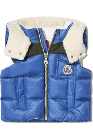 Moncler Oust vest med hætte og logomærke
