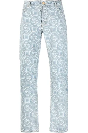 Casablanca Jeans med lige ben og monogramtryk