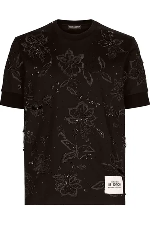 Dolce & Gabbana T-shirt med blomster-broderi