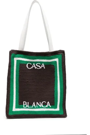 Casablanca Hæklet Ella tote med broderet logo