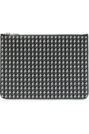 Neil Barrett Clutch i læder med lynmønster