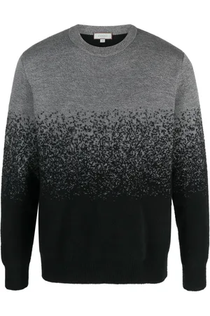 CANALI Intarsia-strikket uldtrøje med mønster