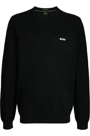 HUGO BOSS Ribbet trøje med logotryk