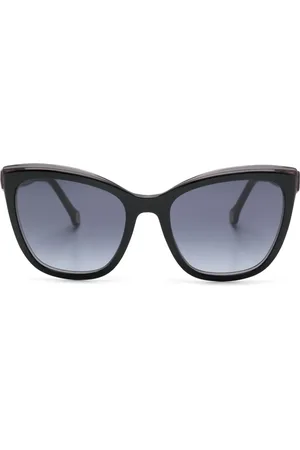 Carolina Herrera Cat-eye-solbriller med logotryk