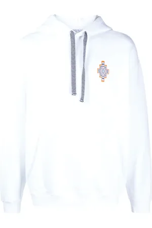 MARCELO BURLON Hættetrøje med broderet logo-kryds