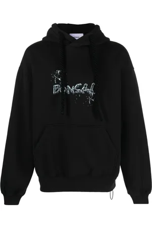 BONSAI Hættetrøje med logotryk og snoretræk