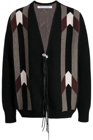 Children Of The Discordance Cardigan i intarsia-strik med mønster