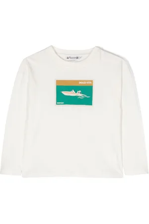 BONPOINT Langærmet T-shirt med grafisk tryk