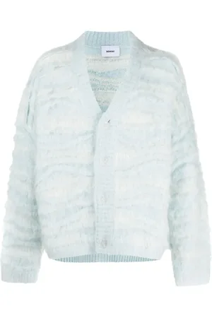 BONSAI Cardigan i mohair-bland med præget finish