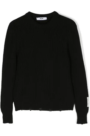 Msgm Trøje i vaffelstrik med slitageeffekt