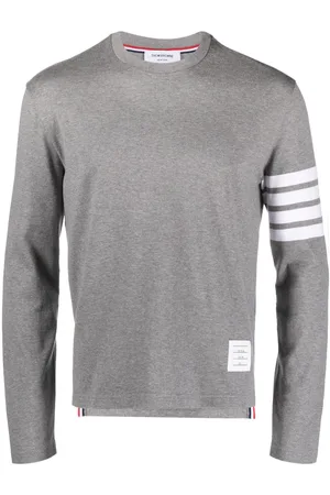 Thom Browne T-shirt med 4-Bar striber og 2003-tryk