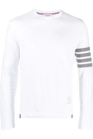Thom Browne T-shirt med 4-Bar striber og 2003-tryk