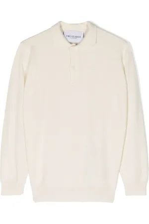 Trussardi Polo i strik med broderet logo