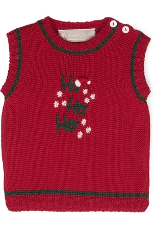 LA STUPENDERIA Vest med broderet design og rund hals