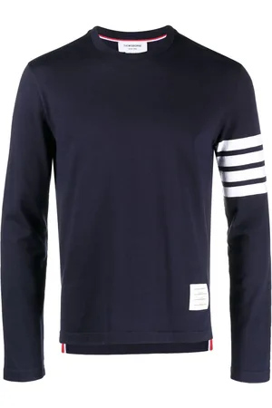 Thom Browne T-shirt med 4-Bar striber og 2003-tryk