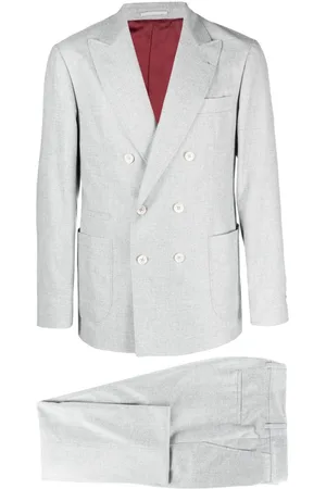Brunello Cucinelli Dobbeltradet frakke i flannel