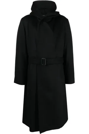 YOHJI YAMAMOTO Frakke med hætte og bælte