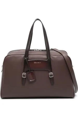 santoni Holdall-taske i læder med logostempel