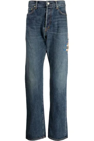 UNDERCOVER Perledekorerede jeans med lige ben