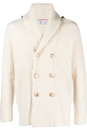 Brunello Cucinelli Intarsiastrikket cardigan