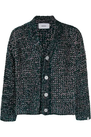 BONSAI Spætte-strikket cardigan med V-hals