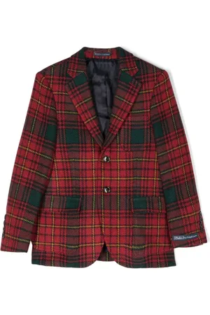 Ralph Lauren Skotskternet enkeltradet blazer
