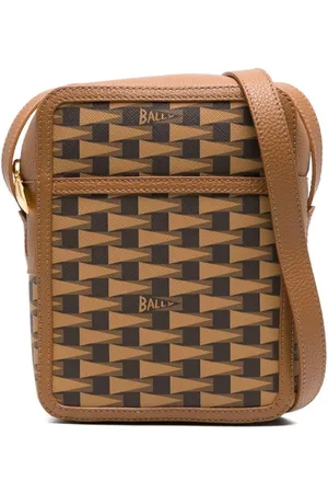 Bally Pennant crossbody-taske med monogram-mønster