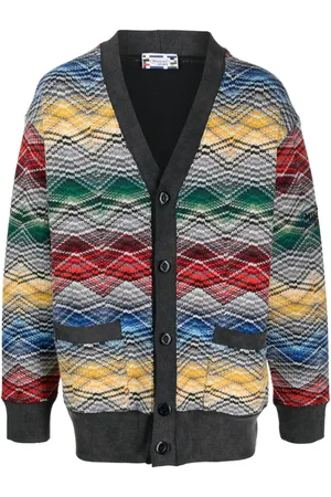 Missoni Cardigan med zigzag-mønster og V-hals